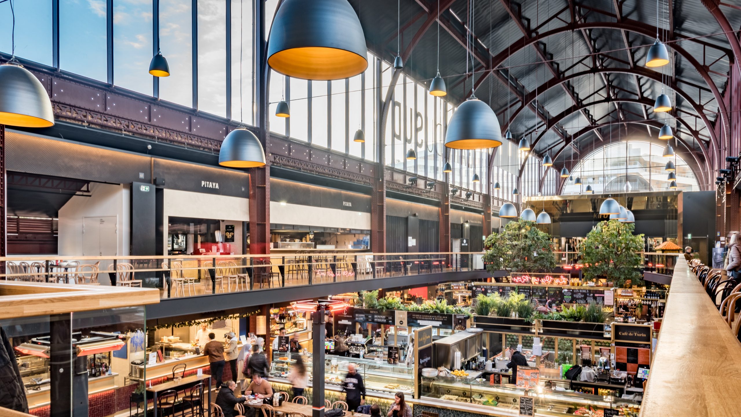 Busy food hall